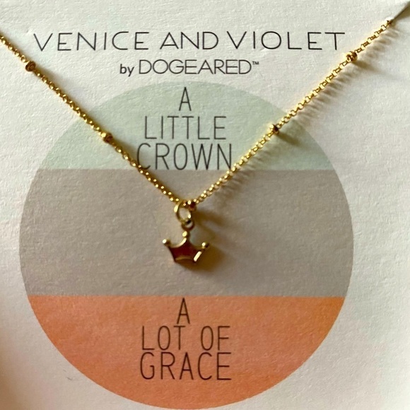 COPY - VENICE AND VIOLET BY DOG EARED-CROWN NECKLACE - Picture 1 of 3